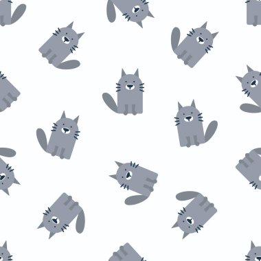 kedi Dikişsiz desen vektör