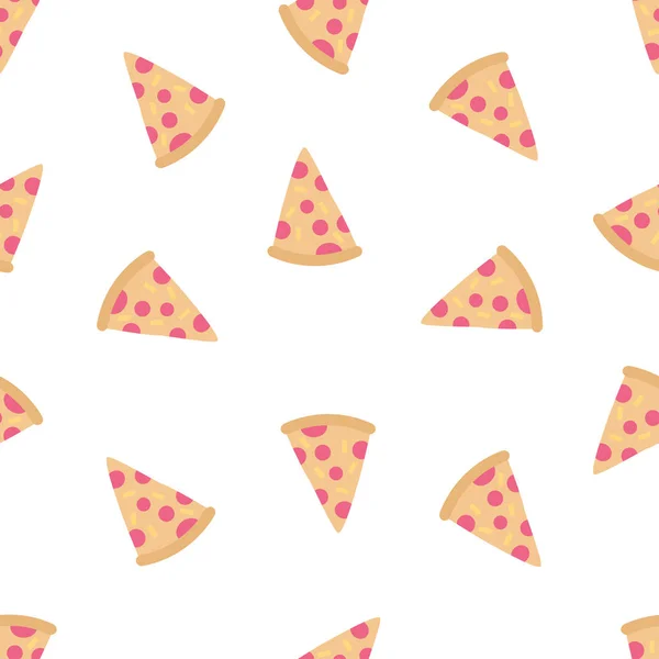 Pizza Seamless Pattern Vector — Stock Vector