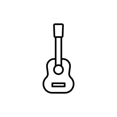 gitar simgesi vektör illüstrasyonu