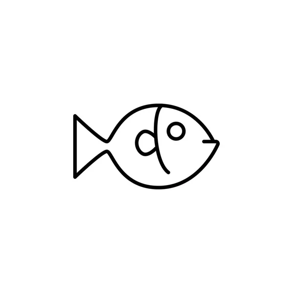 Icono Pescado Vector Ilustración — Archivo Imágenes Vectoriales