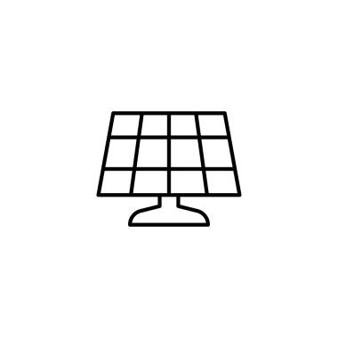 güneş pili simgesi vektör illüstrasyon