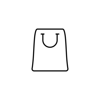 Alışveriş poşeti ikon vektör illüstrasyonu