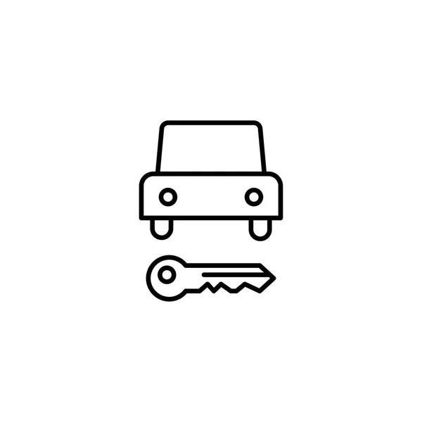 Coche Icono Clave Vector Ilustración — Vector de stock