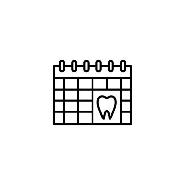 Diş atama simgesi vektör illüstrasyonu
