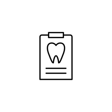 Diş Sağlığı raporu simge vektör çizim
