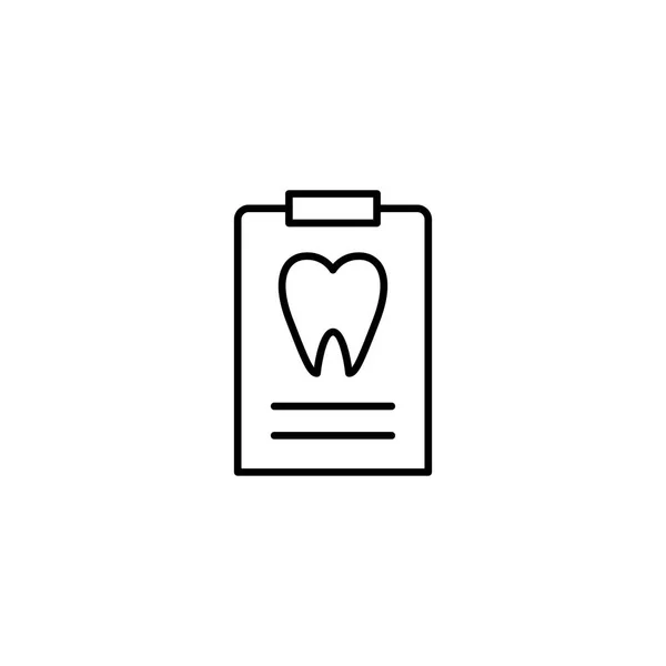 Salud Dental Informe Icono Vector Ilustración — Archivo Imágenes Vectoriales