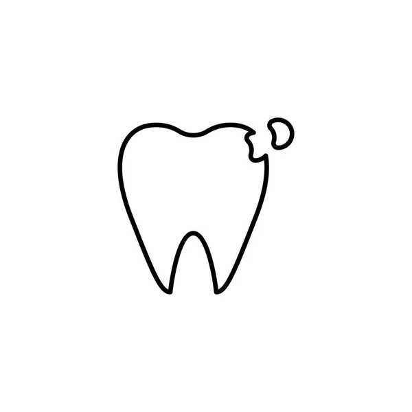 Füllen Zähne Symbol Vektor Illustration — Stockvektor