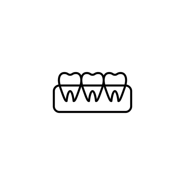 Gum Teeth Icon Vector Illustration — Stock Vector