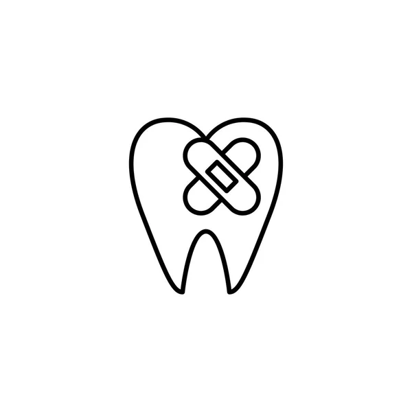 Diente Caries Icono Vector Ilustración — Archivo Imágenes Vectoriales