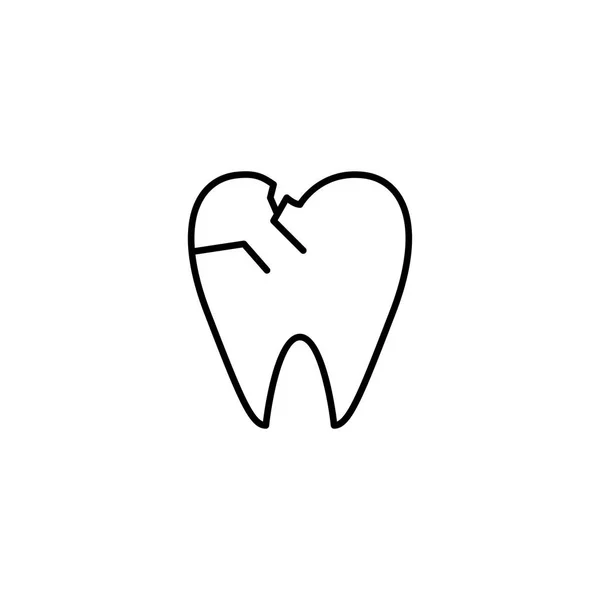 Diente Caries Icono Vector Ilustración — Archivo Imágenes Vectoriales