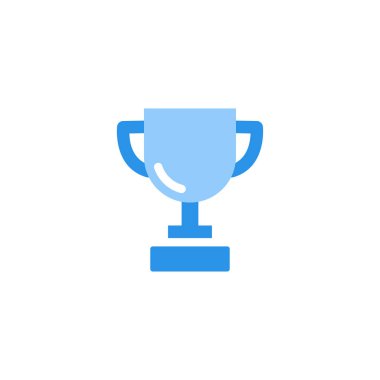 Kupa simge vektör mavi monokrom renk