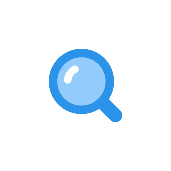 Search Icon Vector Blue Monochrome Color — Stock Vector