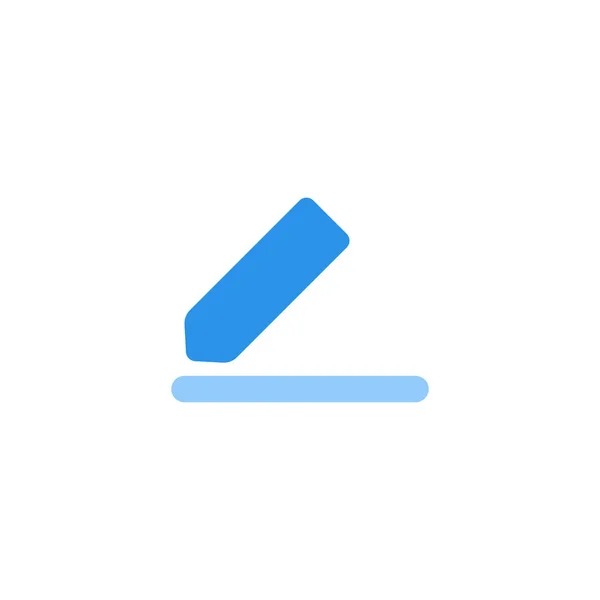 Schreiben Symbol Vektor Blau Monochrome Farbe — Stockvektor