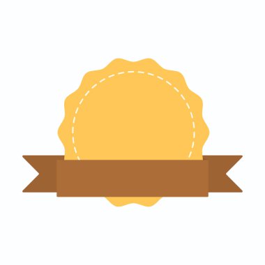 rozet şerit afiş vektör çizim