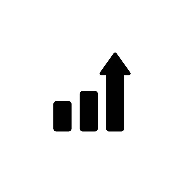 Gráfico crescimento ícone vetor ilustração —  Vetores de Stock