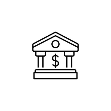 banka simgesi vektör illüstrasyonu