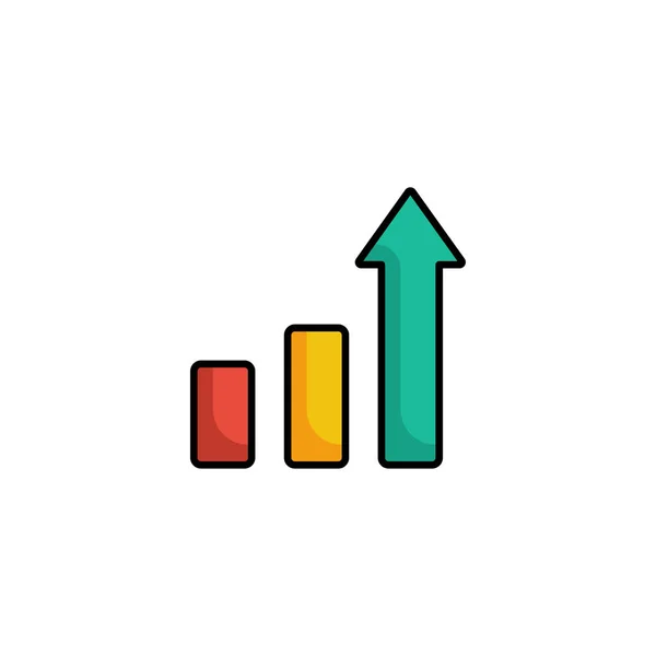 Illustration vectorielle d'icône de croissance graphique — Image vectorielle