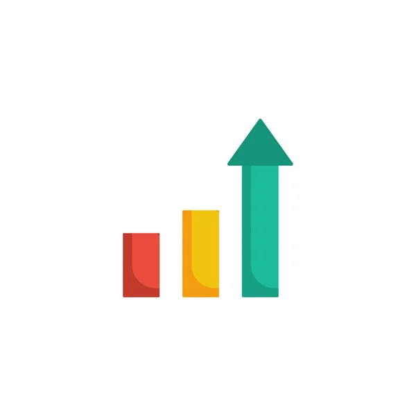 Grafico crescita icona vettoriale illustrazione — Vettoriale Stock