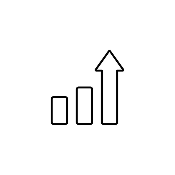 グラフの成長アイコンベクトルイラスト — ストックベクタ