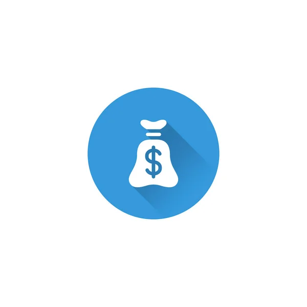 Pengar säck ikon vektor illustration — Stock vektor