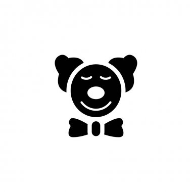 palyaço komik karakter simgesi vektör illüstrasyon