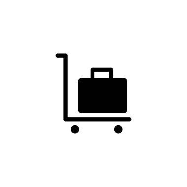 bagaj sepeti simgesi vektör illüstrasyon
