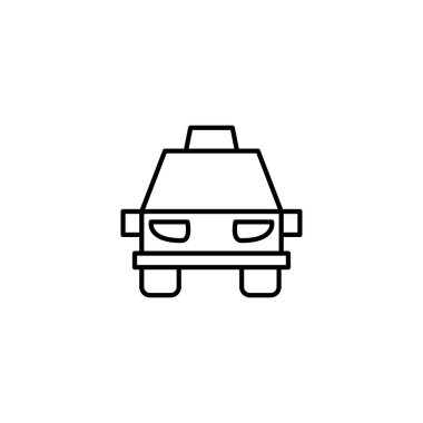 taksi arabası, taksi simgesi vektör illüstrasyon