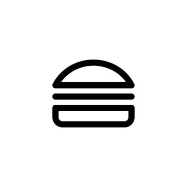 Hamburger, hamburger ikonu vektör çizimi