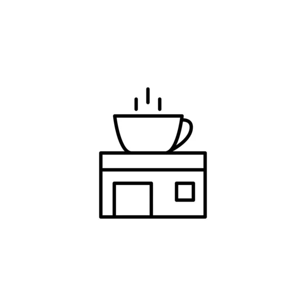 Tienda de café icono vector ilustración — Vector de stock