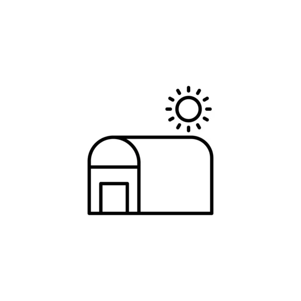 Gewächshaus Farm Symbol Vektor Illustration — Stockvektor