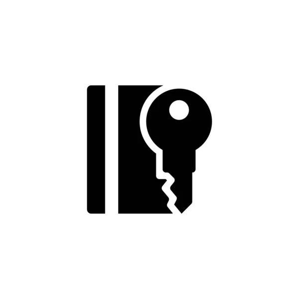 Tarjeta clave icono vector ilustración — Vector de stock