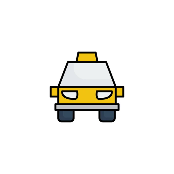 Taksi arabası, taksi simgesi vektör illüstrasyon — Stok Vektör