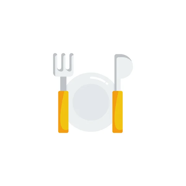 Cuchara tenedor alimento icono vector ilustración — Vector de stock