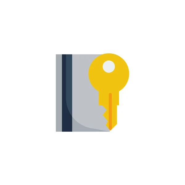 Kulcskártya ikon vektoros illusztráció — Stock Vector