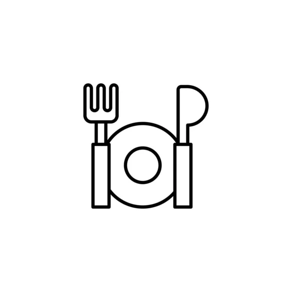 Cuchara tenedor alimento icono vector ilustración — Archivo Imágenes Vectoriales