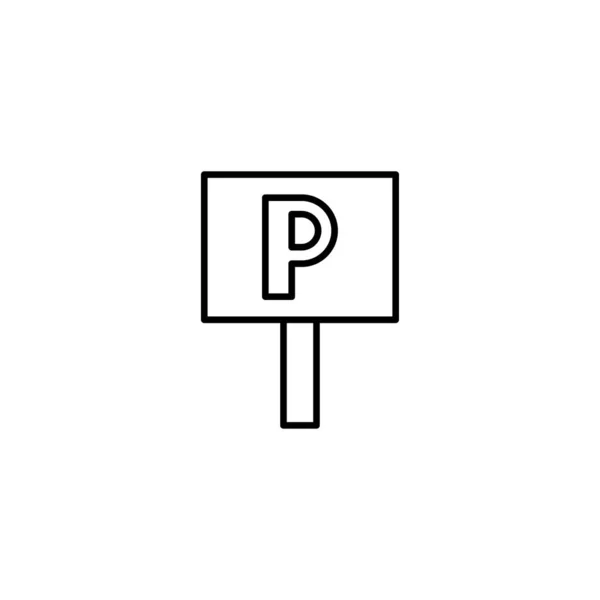 Parking znak ikona wektor ilustracja — Wektor stockowy