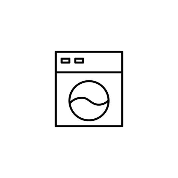 Yıkama makinesi, çamaşır ikonu vektör illüstrasyon — Stok Vektör
