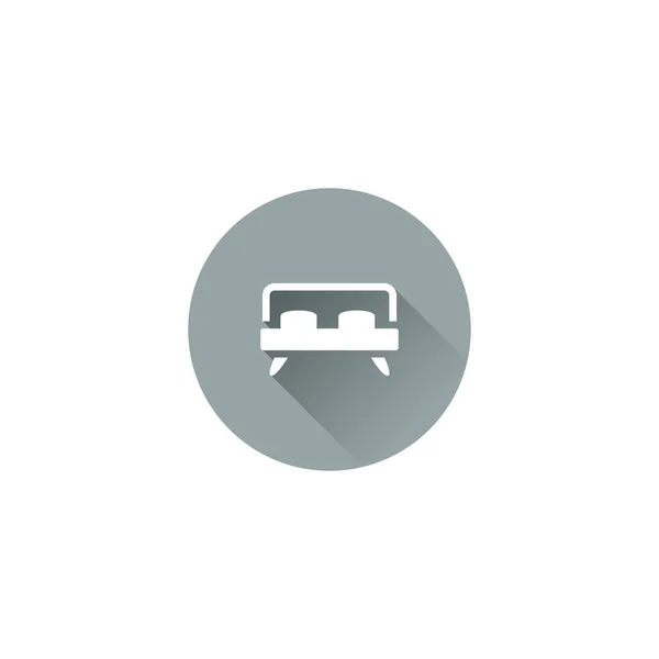 Illustration vectorielle d'icône de sommeil, lit et oreiller — Image vectorielle