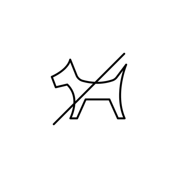 Ingen hund tillåten ikon vektor illustration — Stock vektor
