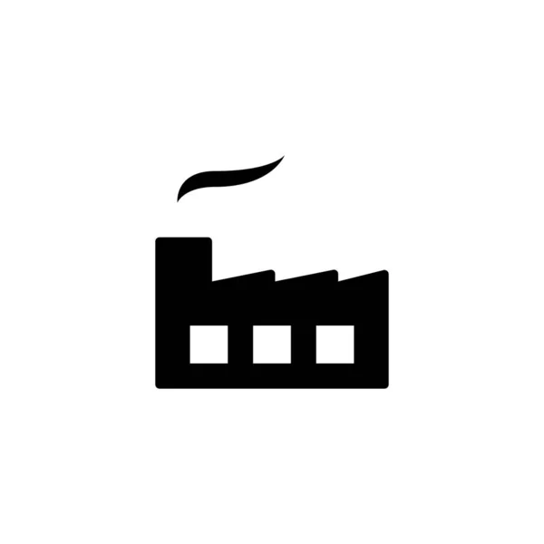 Fabriek, industrie pictogram vector illustratie — Stockvector