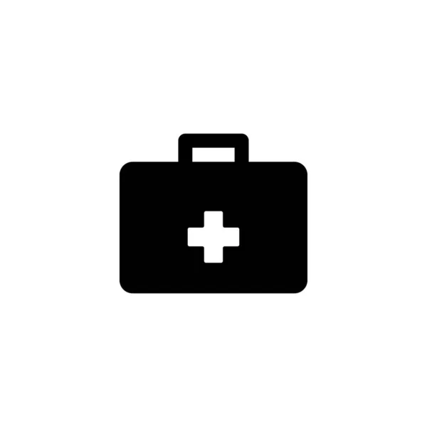 Kit de primeros auxilios, ilustración de vector de icono de caja de salud — Vector de stock