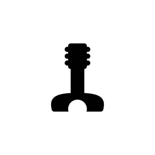 Guitarra, instrumento de música ícone vetor ilustração — Vetor de Stock