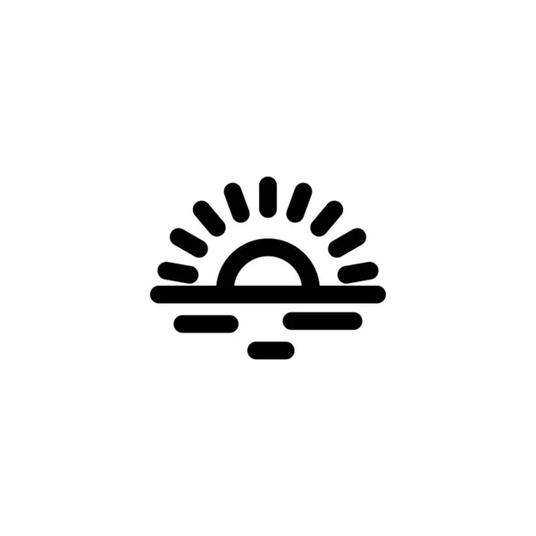 Amanecer, ilustración del vector del icono de la luz solar — Archivo Imágenes Vectoriales