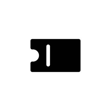 bilet, film bileti simgesi vektör illüstrasyon