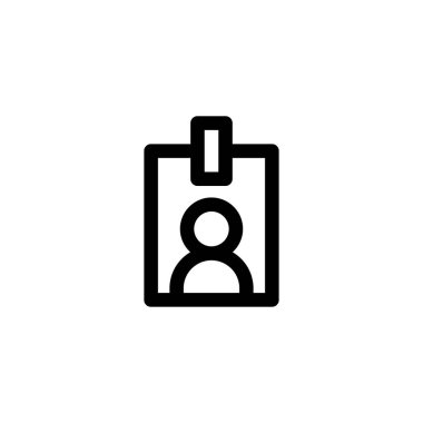 kimlik kartı, kimlik kartı simgesi vektör illüstrasyon