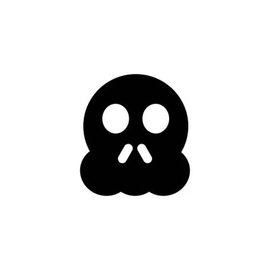 kafatası, baş simgesi vektör illüstrasyon