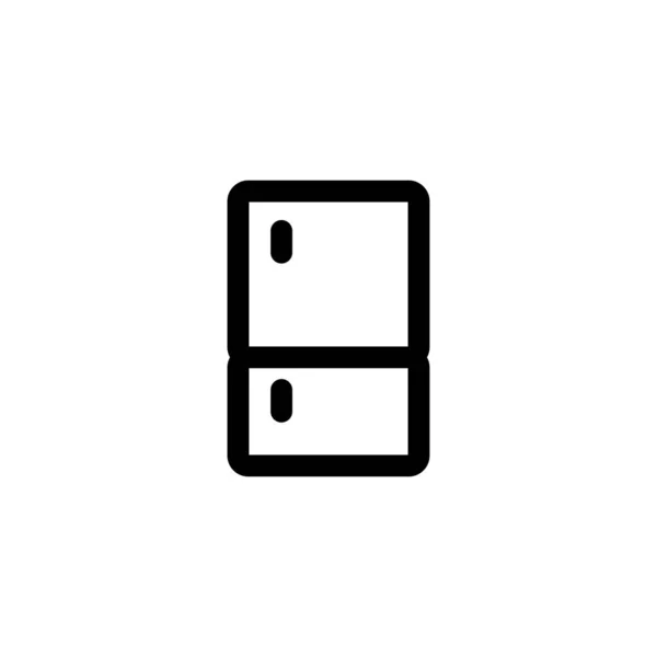 Frigorifero refigerator icona vettoriale illustrazione — Vettoriale Stock