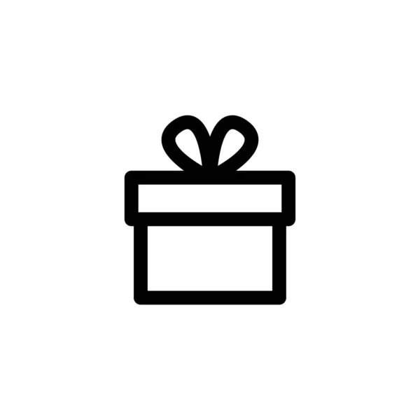 Gift box, present icon vector illustration — Stock Vector