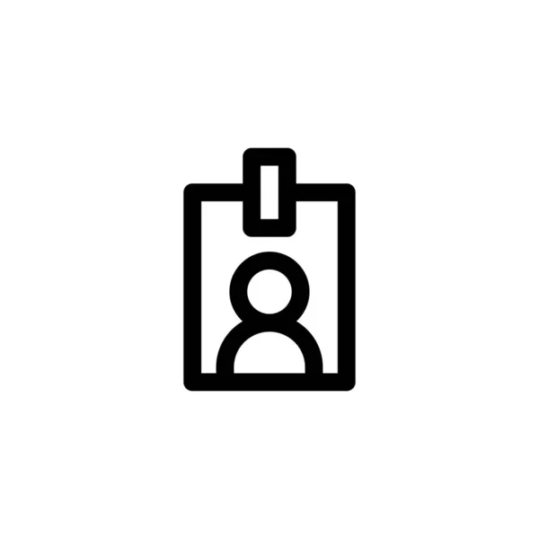 Tarjeta de identificación, tarjeta de identidad icono vector ilustración — Vector de stock