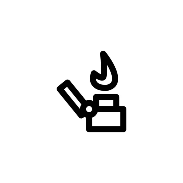 Lighter, fire icon vector illustration — Stock Vector